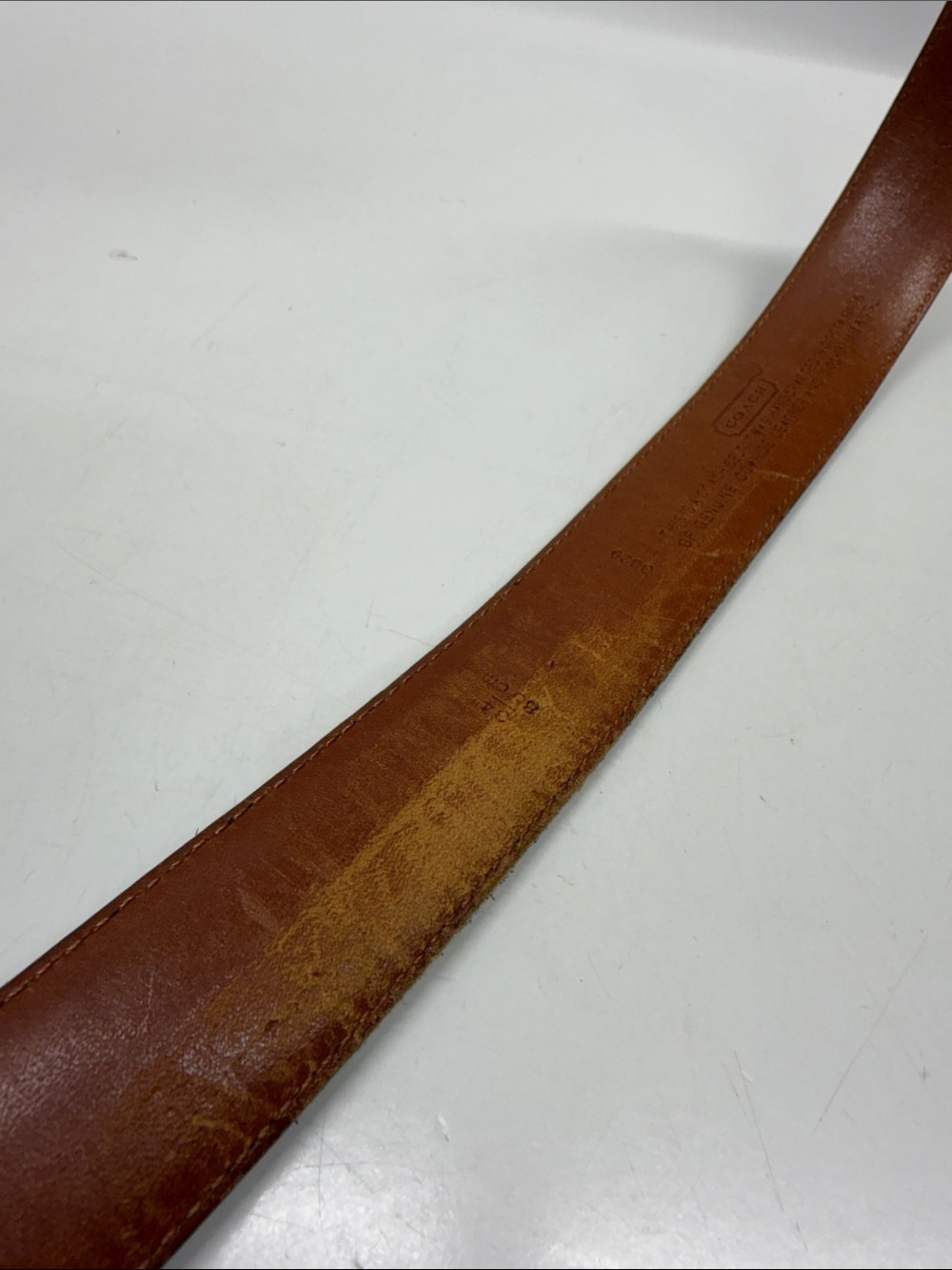 Coach Leatherwear Belt Cowhide Leather Handcrafted Vintage 3829 Black Silver 34 - Picture 5 of 8